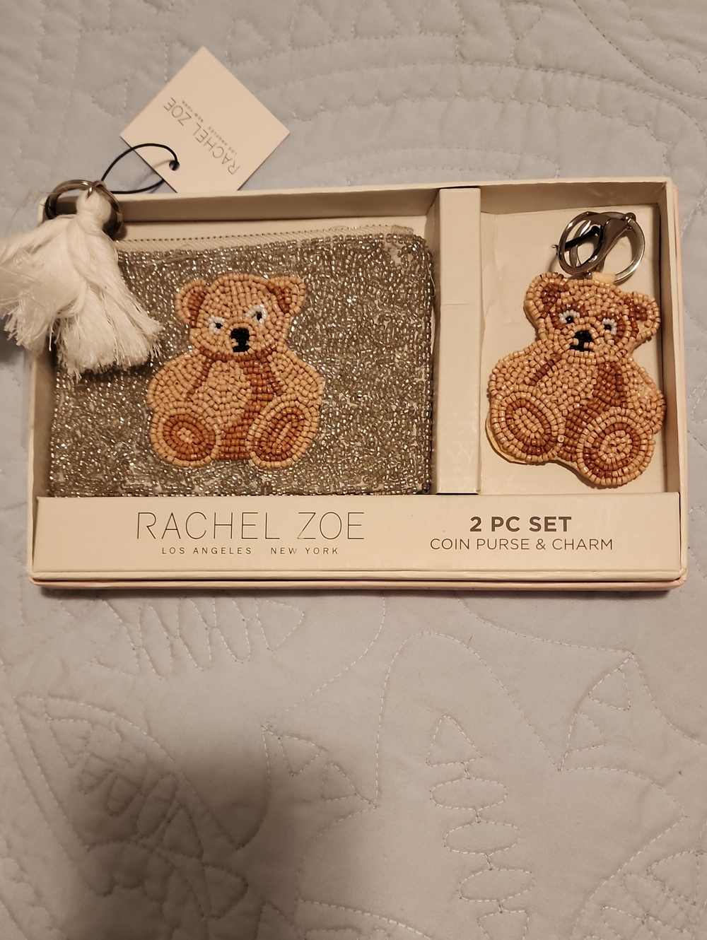 Beaded Change Purse With Charm